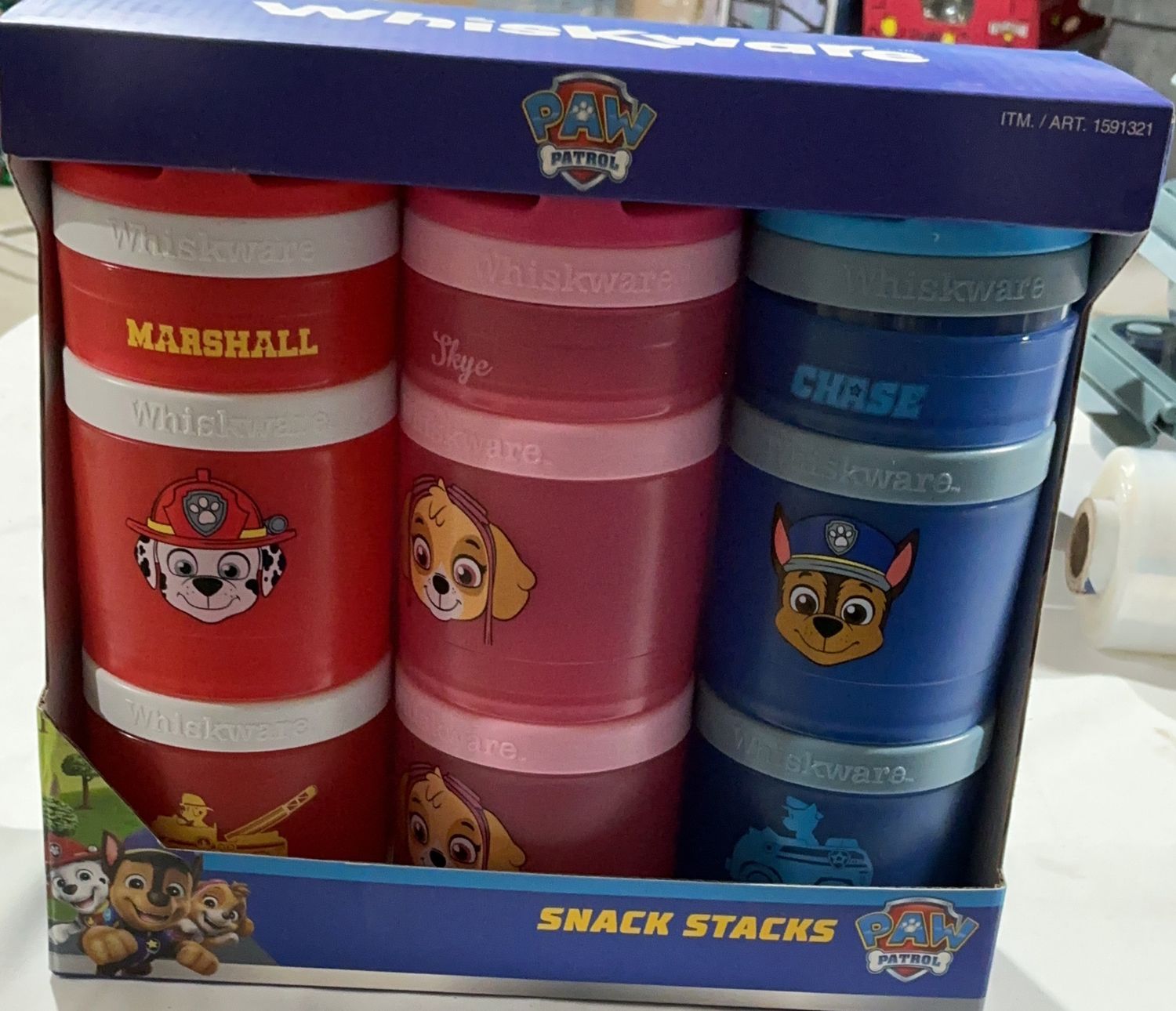 Whiskware PAW Patrol Stackable Snack Containers – 3 Pack Snack Stacks-New
