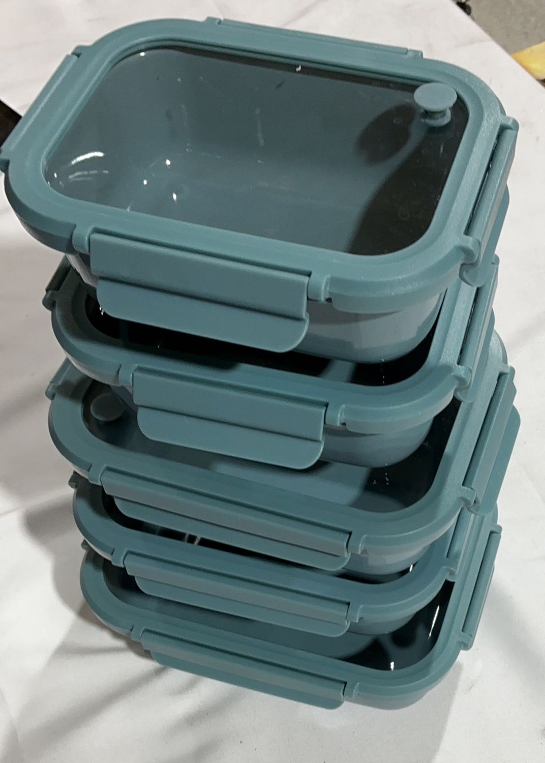 Safdie &amp; Co. Rectangular Glass Food Storage Containers – 5 Pack with Locking Lids open box