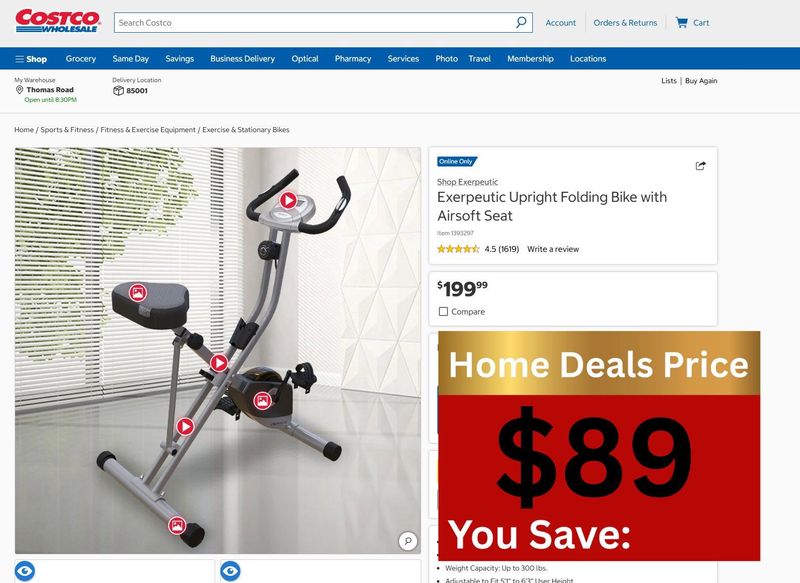 Exerpeutic Upright Bike – Home Cardio Exercise Bike