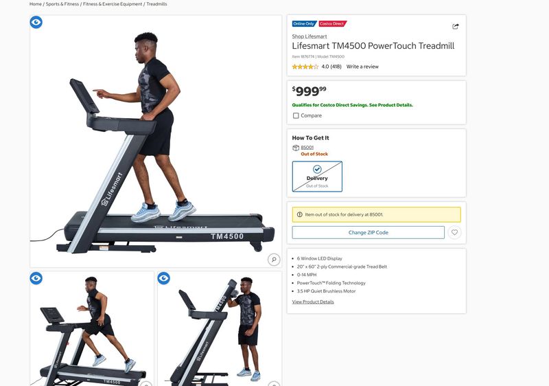 LifeSmart TM4800 PowerTouch™ Treadmill – Premium Home Cardio Machine