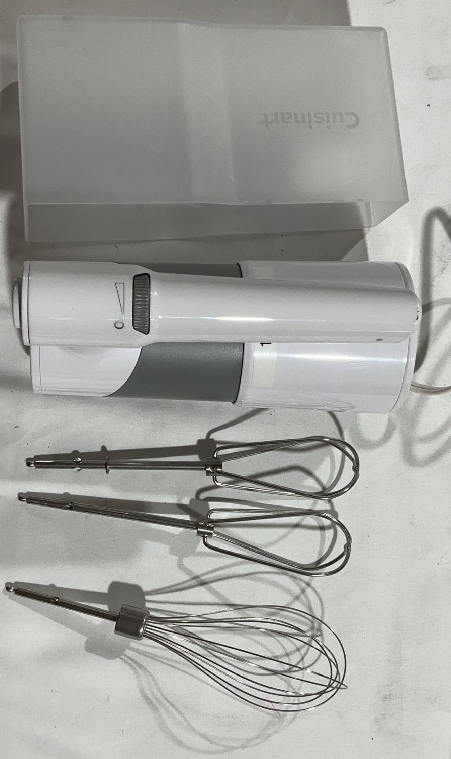 Cuisinart 5-Speed Hand Mixer with Whisk &amp; Beater Attachments – White - Missing One Piece