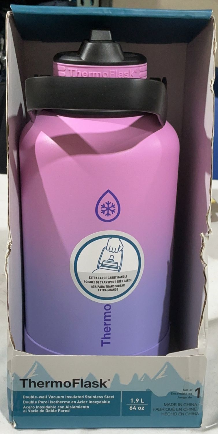 ThermoFlask 64 oz Insulated Stainless Steel Water Bottle – 1.9L-Like New