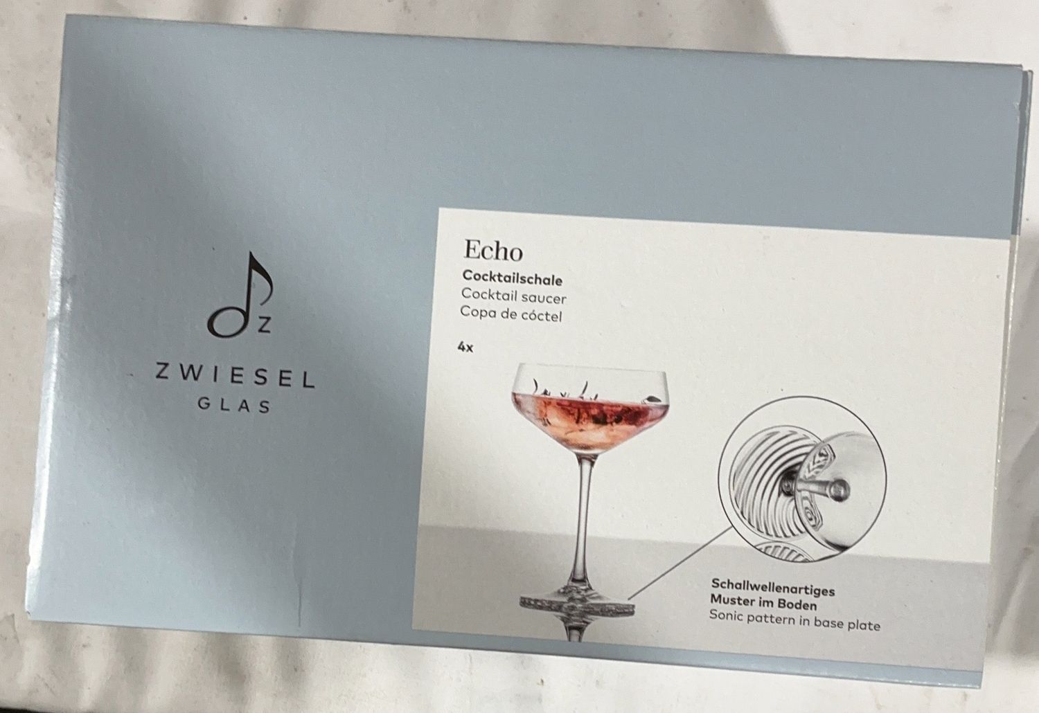 Zwiesel Glas Echo Cocktail Coupe Glasses – Set of 4 Like New