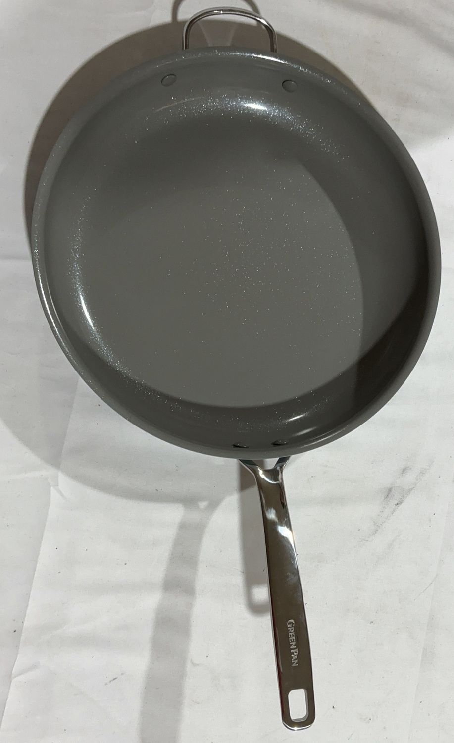 GreenPan Ceramic Nonstick Fry Pan with Stainless Steel Handle 13.4 - Open Box