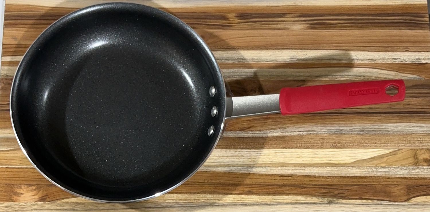 Tramontina PRO Series Nonstick Fry Pan with Red Handle-2-pieces -Open Box