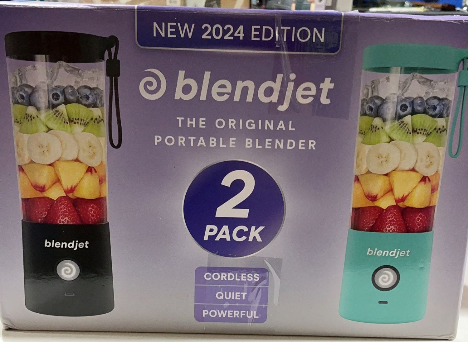 BlendJet 2 Portable Blender – 2024 Edition – Cordless USB Rechargeable – 2-Pack open box