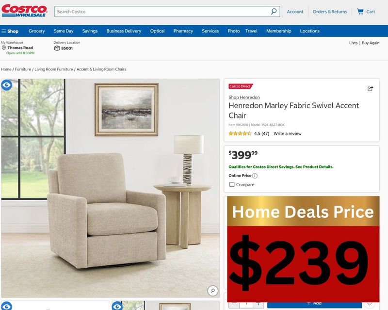 Henredon Marley Chair – Premium Upholstered Accent Armchair