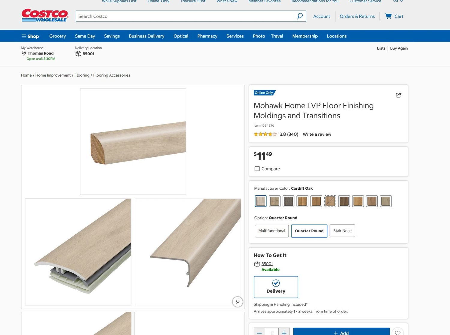 Mohawk Home Cardiff Oak Area Rug – Elegant Neutral Indoor Rug