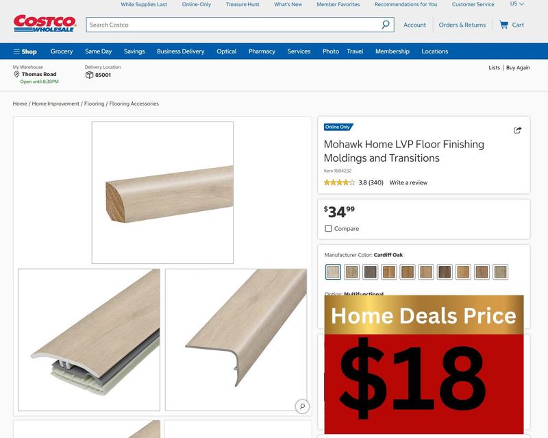 Mohawk Home Cardiff Oak Area Rug – Warm Neutral Patterned Rug