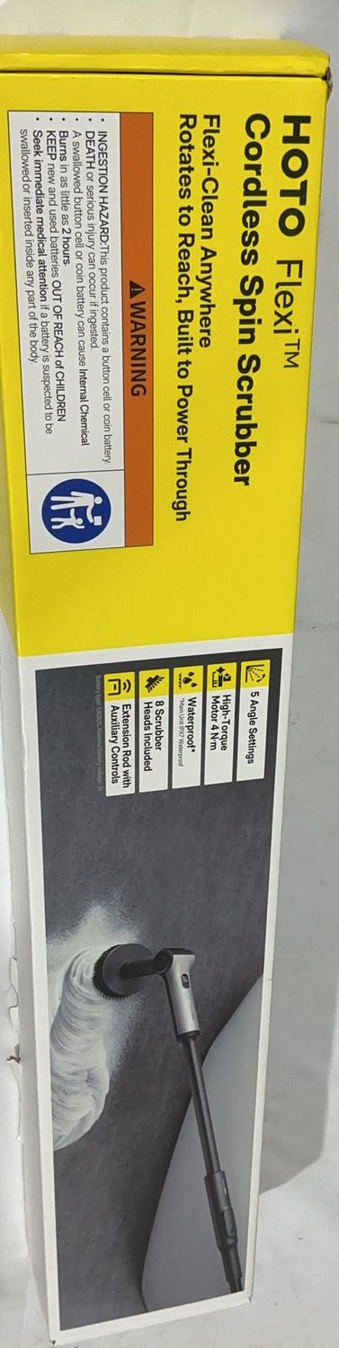 HOTO Flexi™ Cordless Spin Scrubber – Rechargeable Power Cleaning Tool - Open Box