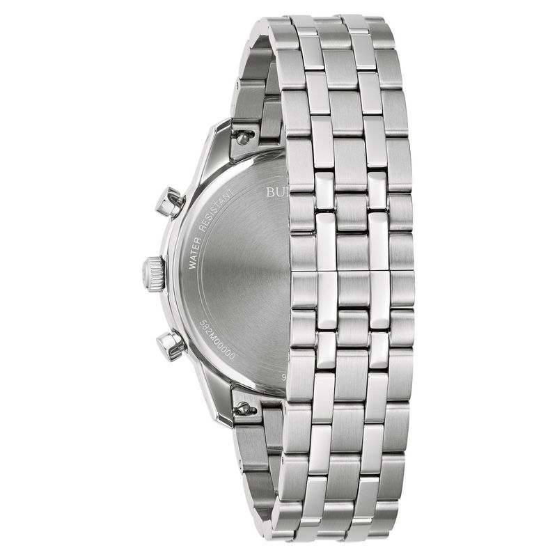 Bulova Sutton Stainless Steel Blue Quartz Men's Watch Jewelry Item #1955508