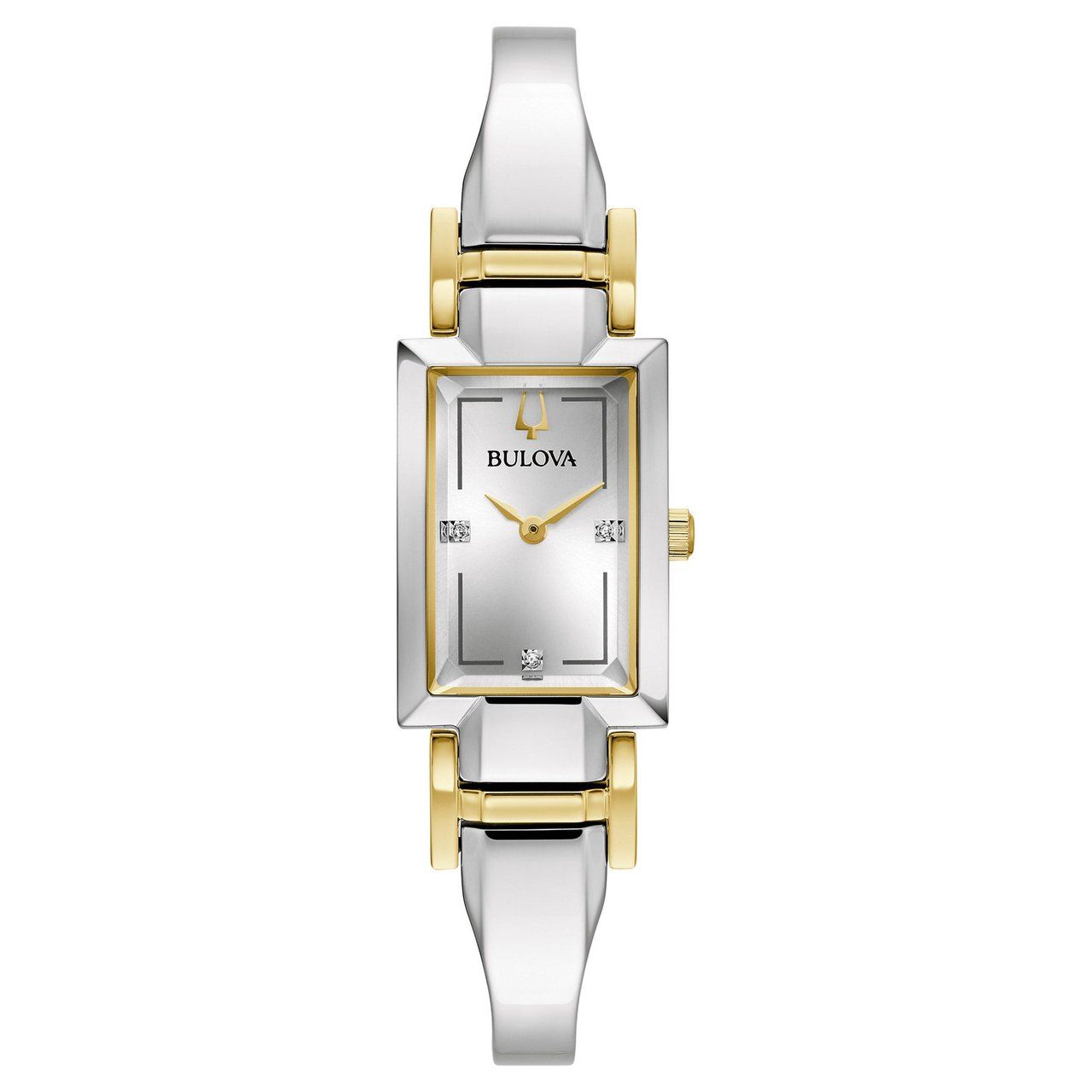 Bulova Classic Diamond Two-Tone Stainless Quartz Women's Watch Jewelry Item #1782424