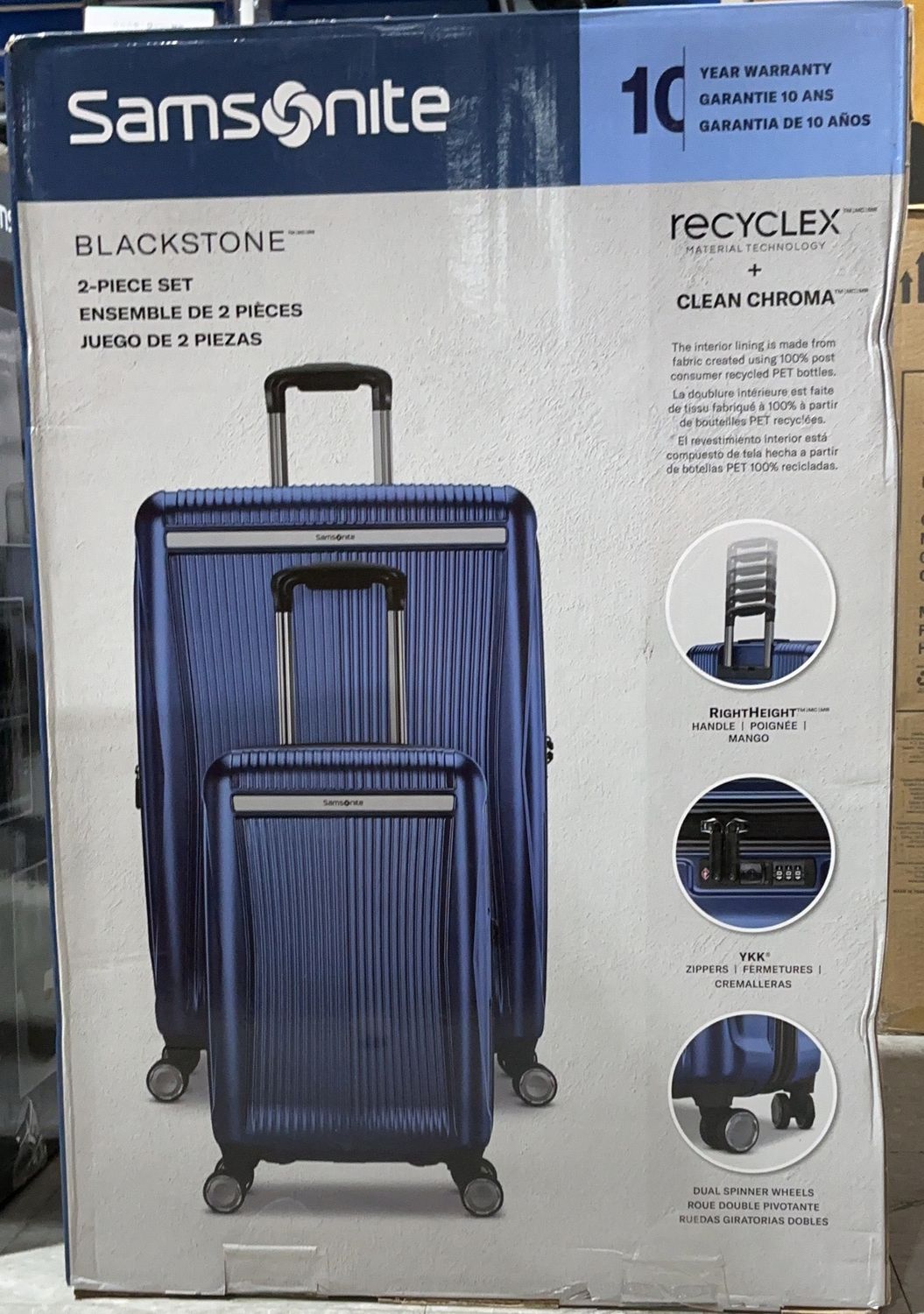 SAMSONITE 2PC HARDSIDE | Premium Travel Luggage Collection | Limited Stock | Home Deals | 1819484-Like New, Colour: BLUE