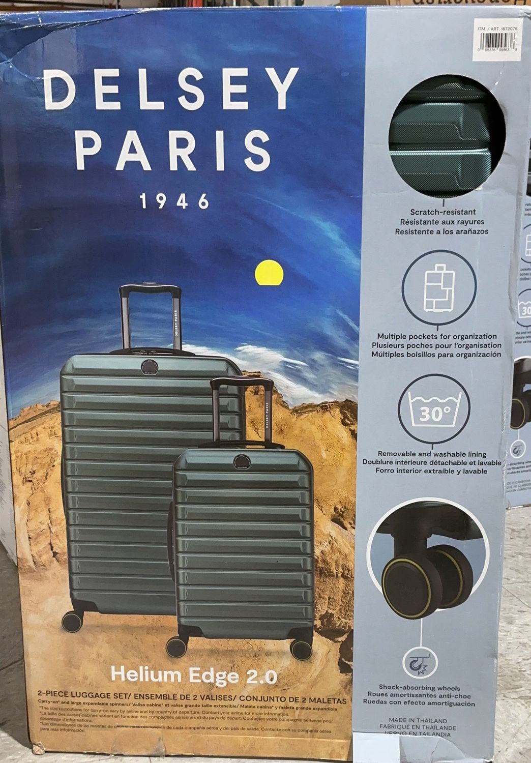 DELSEY 2 PC HARDSIDE | Premium Travel Luggage Collection | Limited Stock | Home Deals | 1872075 Like New, Colour: GREEN