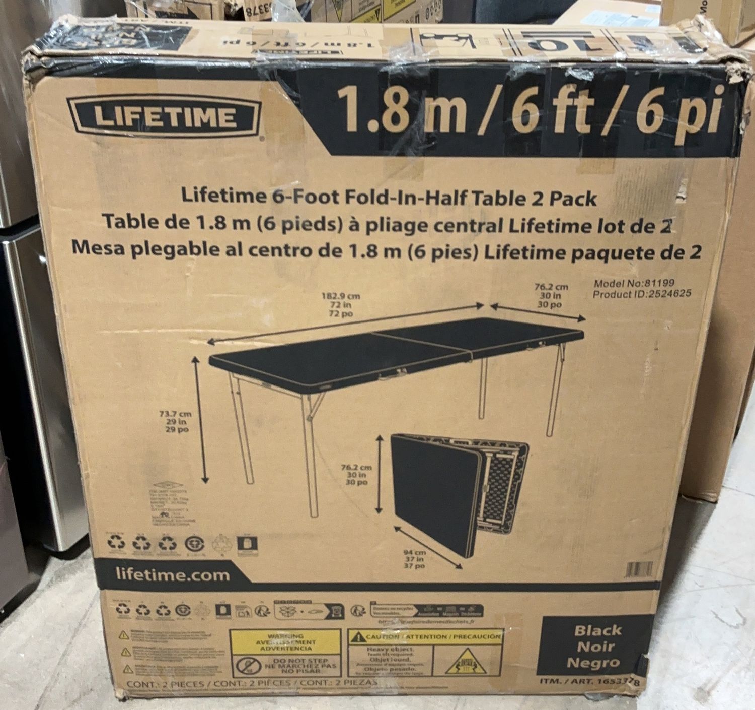 LIFETIME 6' FOLD IN HALF | Premium Seasonal &amp; Home Collection | Home Deals | 1653378-OPEN BOX