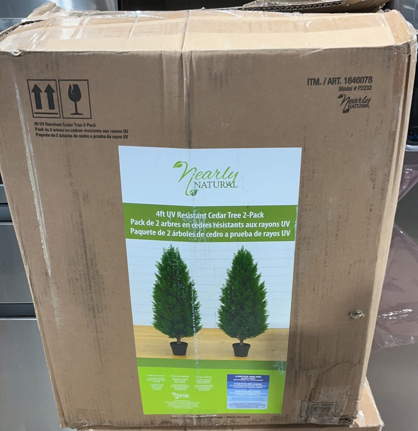 FAUX 4' CEDAR TREE 2PK | Premium Seasonal &amp; Home Collection | Home Deals | Open Box