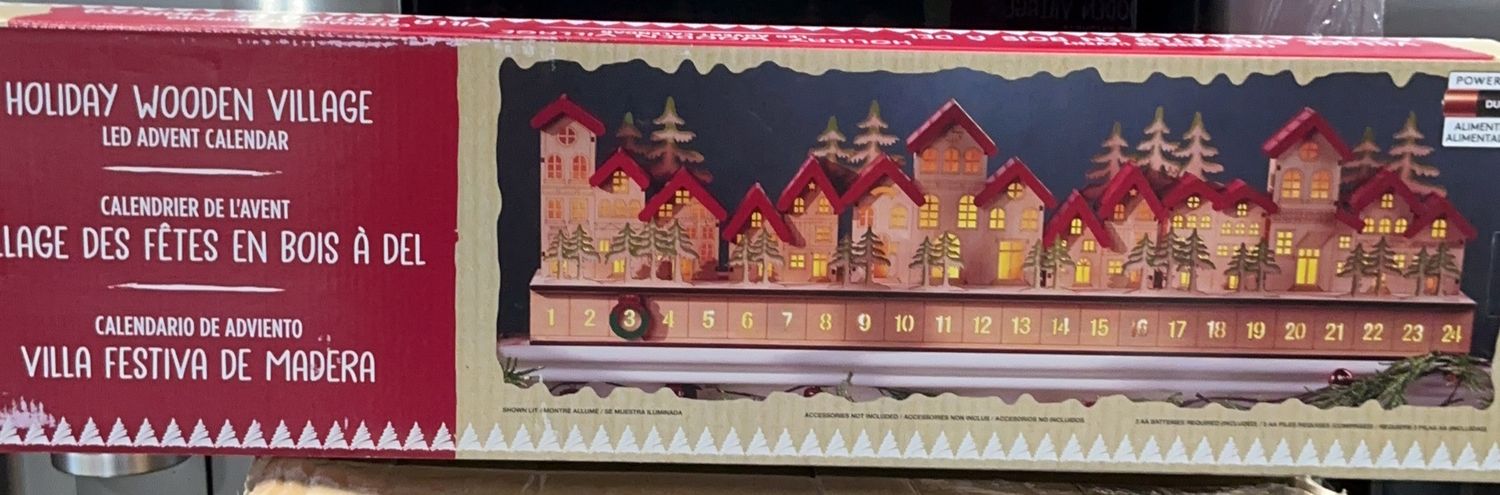 WOOD ADVENT CALENDAR | Premium Seasonal &amp; Home Collection | Home Deals | 1784900 Like New