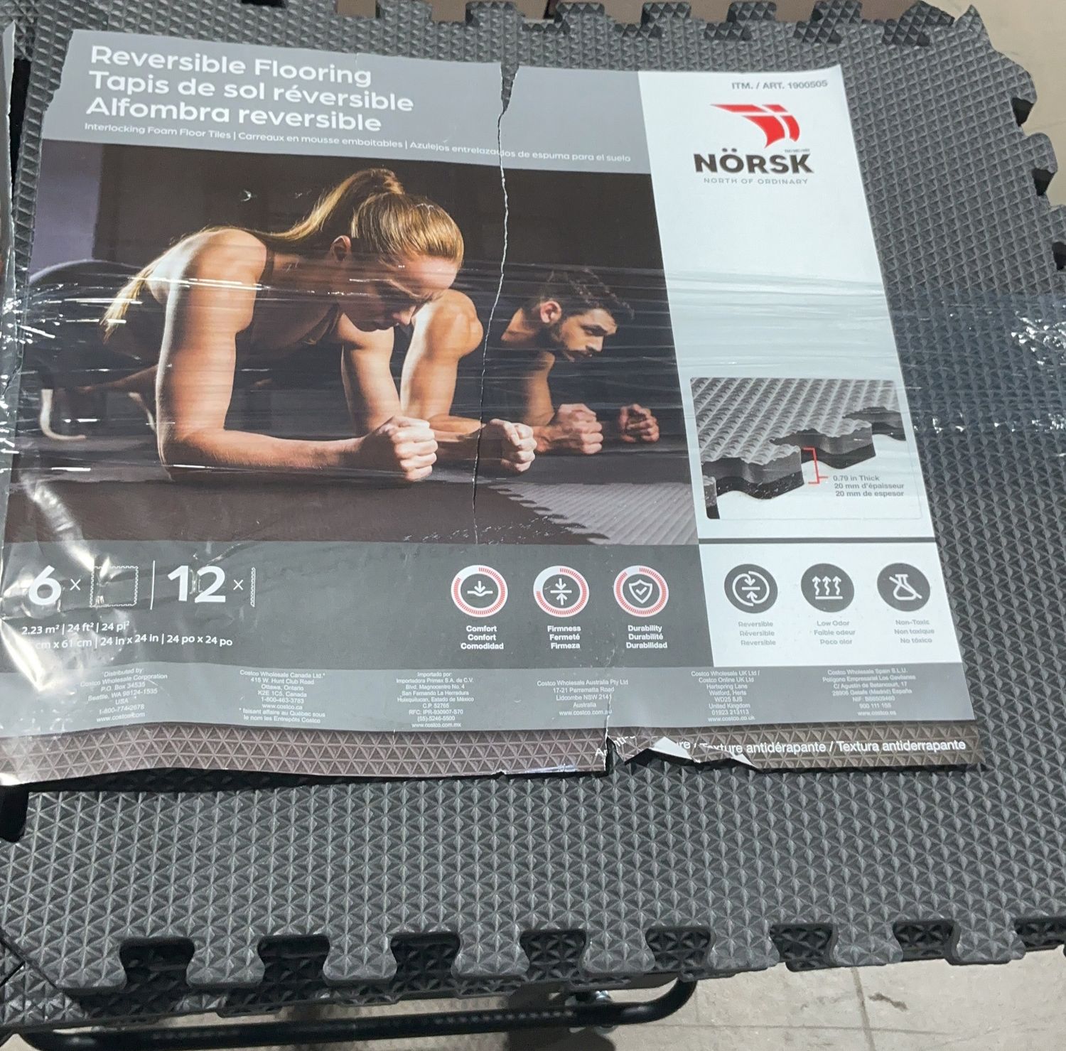 REVERSIBLE FOAM FLOORING | Premium Seasonal &amp; Home Collection | Home Deals | 1900505-OPEN BOX