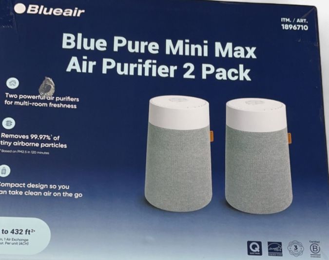 Blue Pure Mini Max Air Purifier, 2-pack By Blueair Item: 1896710