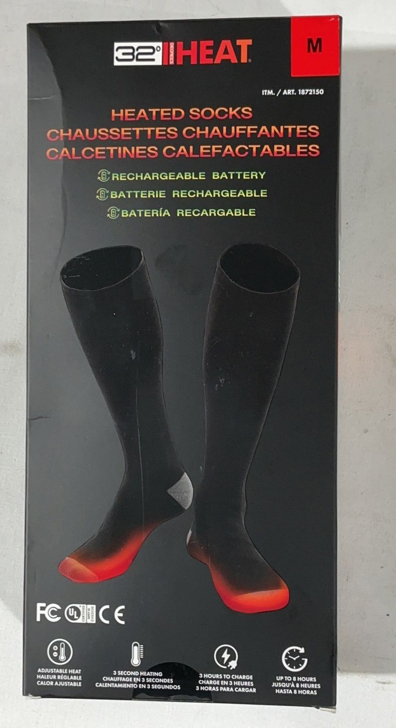 Heated Socks 32 Degrees - Model 1872150 TOL-6550545-172-Like New