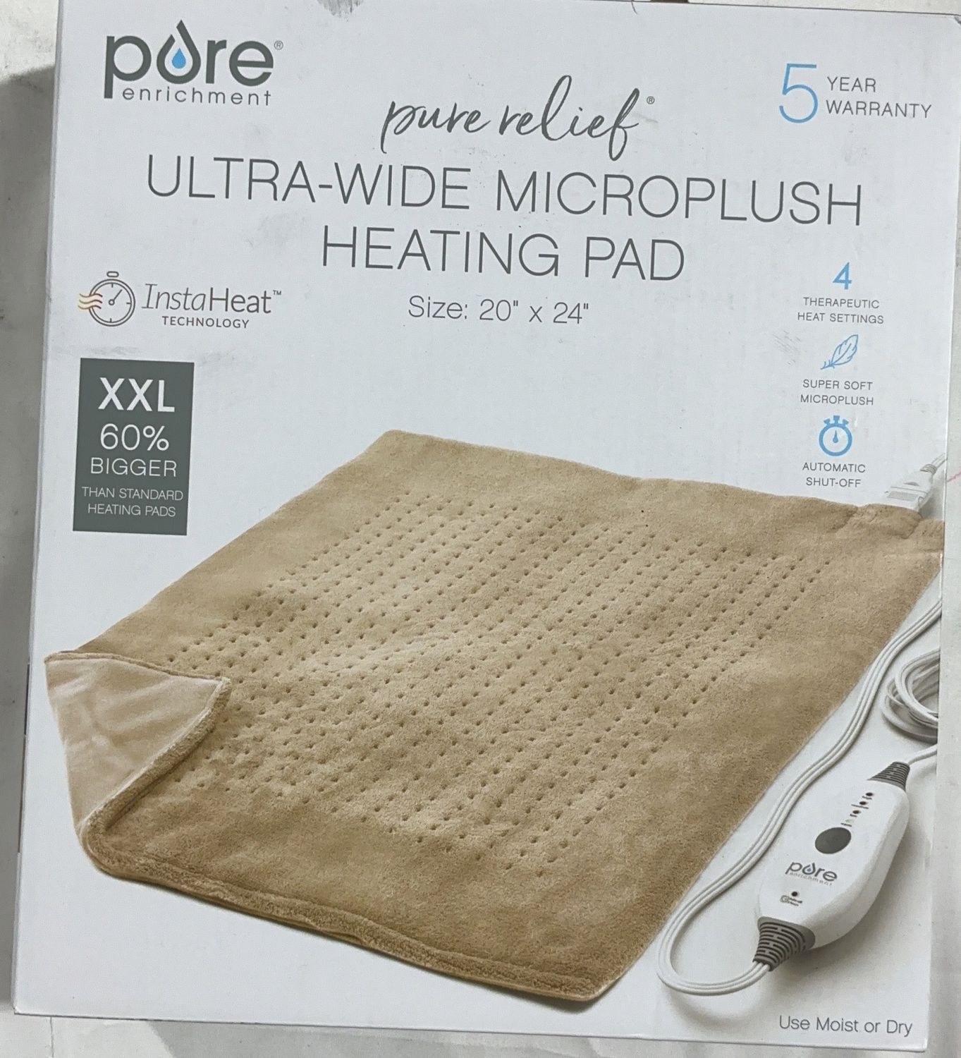 Pr Heating Pad Tan - Model 1691233 TOL-6550545-186 Open Box