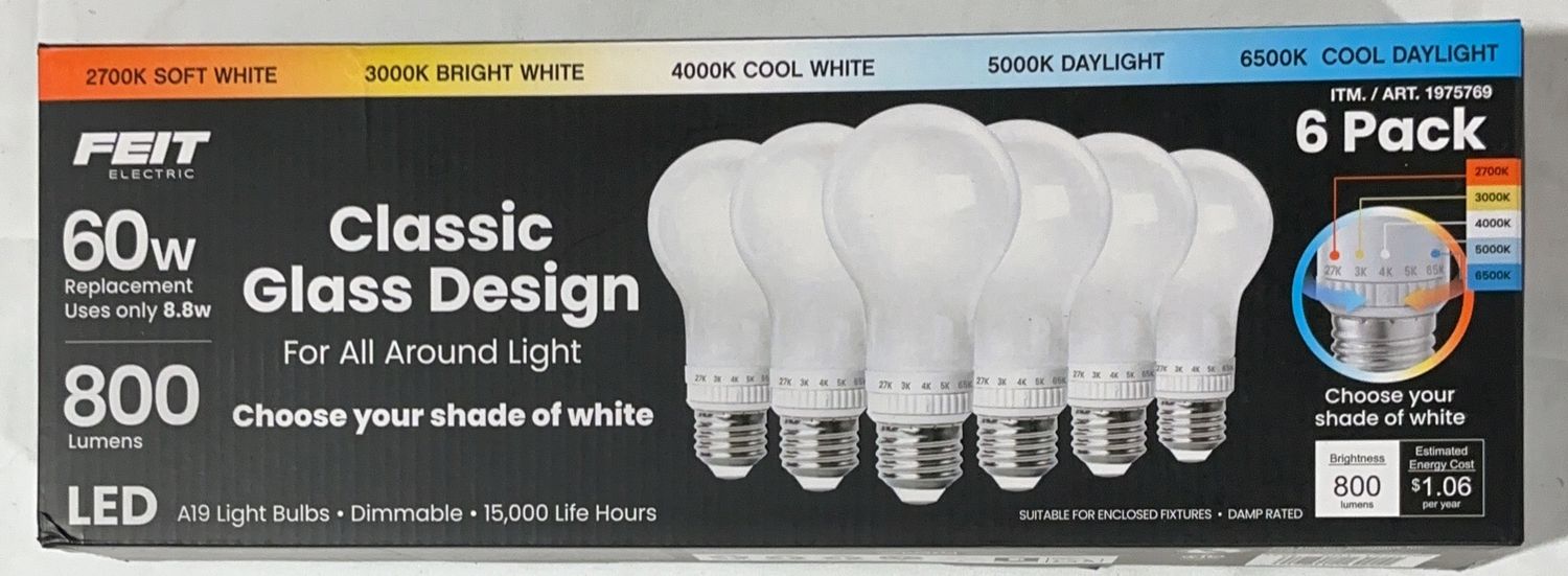 Feit 60W 5-Cct Led Glass - Model 1975769 TOL-6550545-257-Like New