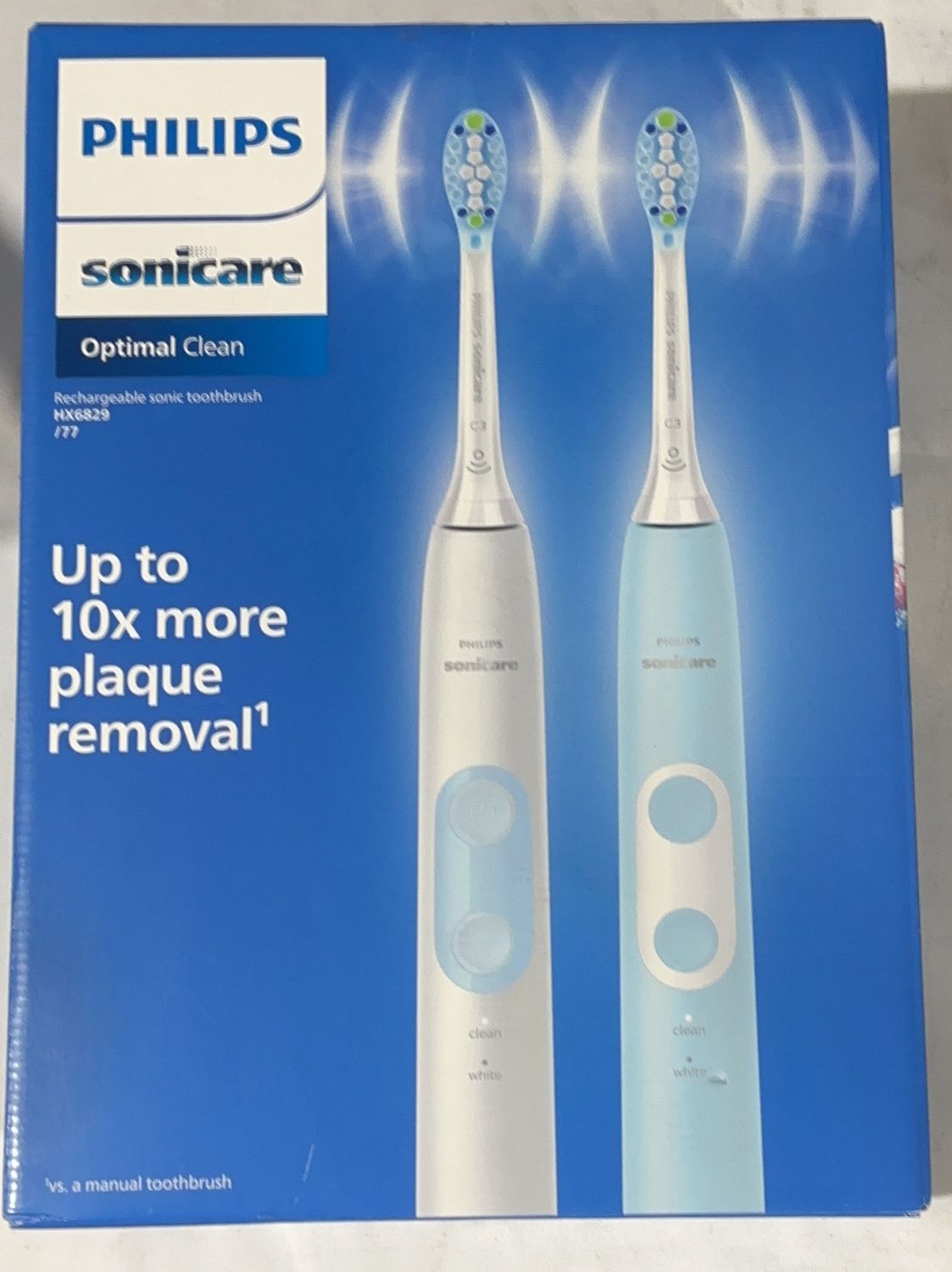 Philips Sonicare Optimal Clean Rechargeable Toothbrush, 2-count - Model 2858210 TOL-6550545-28, CONDITION: LIKE NEW