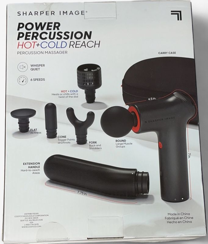 Sharper Image Hot + Cold Reach Power Percussion Massager - Item 4333009