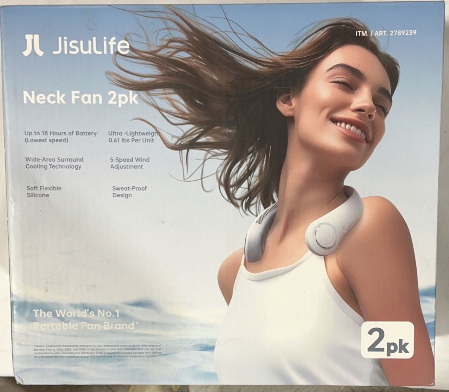 Jisulife Neck Fan 2Pk - Model 2789239 TOL-6550545-157-Like New