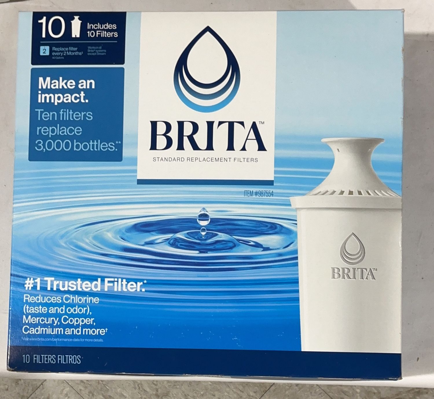 Brita Filters 10 Pk. For - Model 987554 TOL-6550545-147-Like New