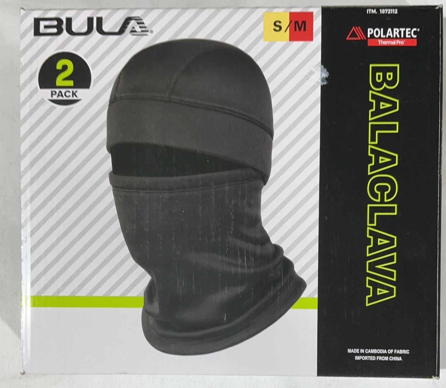Bula Polartec Thermal Pro Balaclava 2Pk - Model 1872112 TOL-6550545-171-Like New
