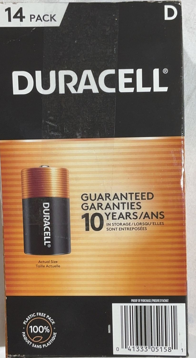 Duracell D Alkaline - Model 1806386 TOL-6550545-233 open box