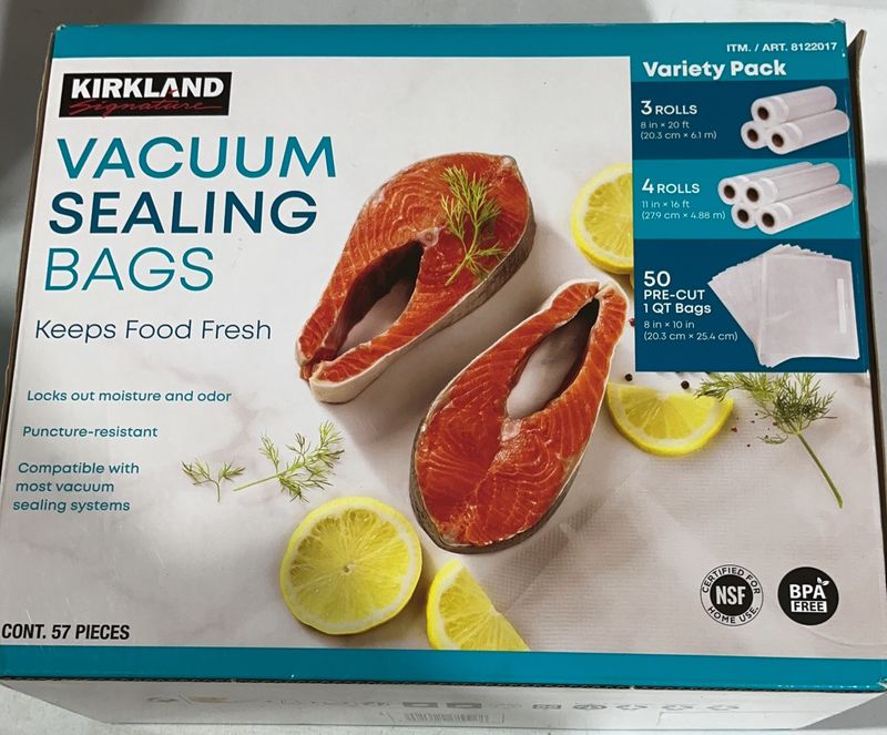Kirkland Signature Vacuum Sealing Bags, Assortment Pack Item 8122017