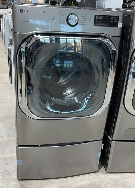 LG 9.0 cu. ft. Mega Capacity Smart Wi-Fi Enabled Front Load ELECTRIC Dryer with TurboSteam and Built-In Intelligence Item  1622967 Model  DLEX8980V