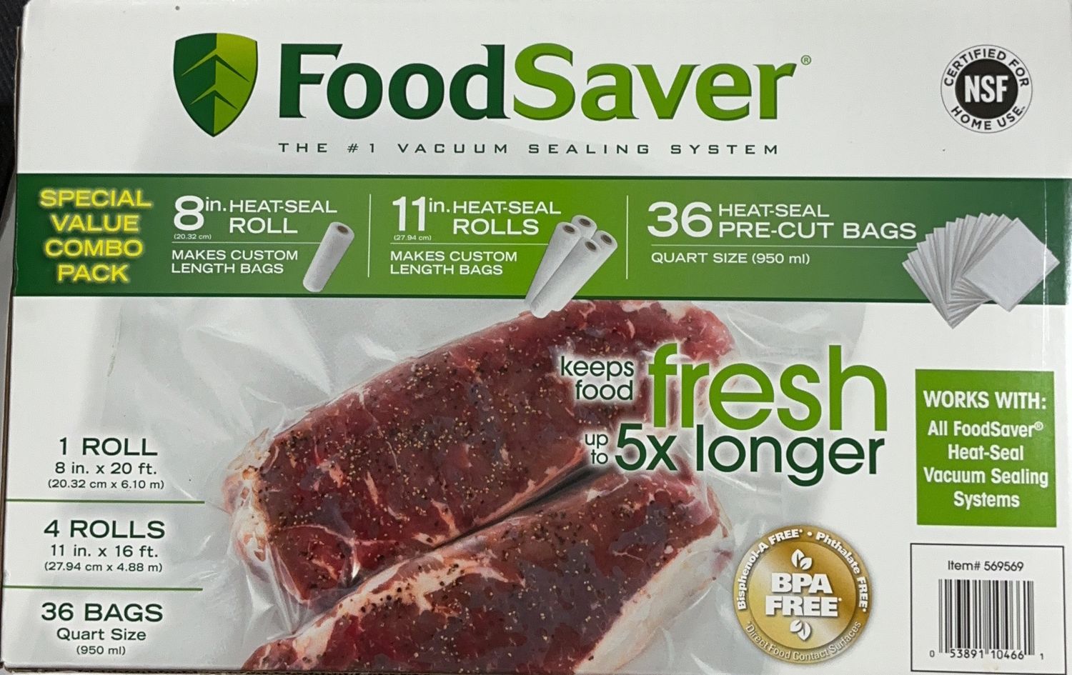 FOODSAVER 36-1QT/1-8"X20' - 6494173 - 6494173 - 1 like new