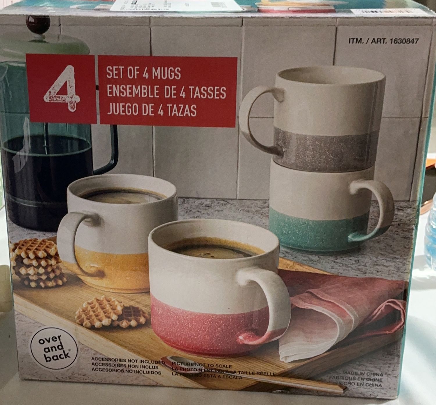 O@B ECLECTIC 4PC MUG SET - 6494173 - 6494173 - 14 like new