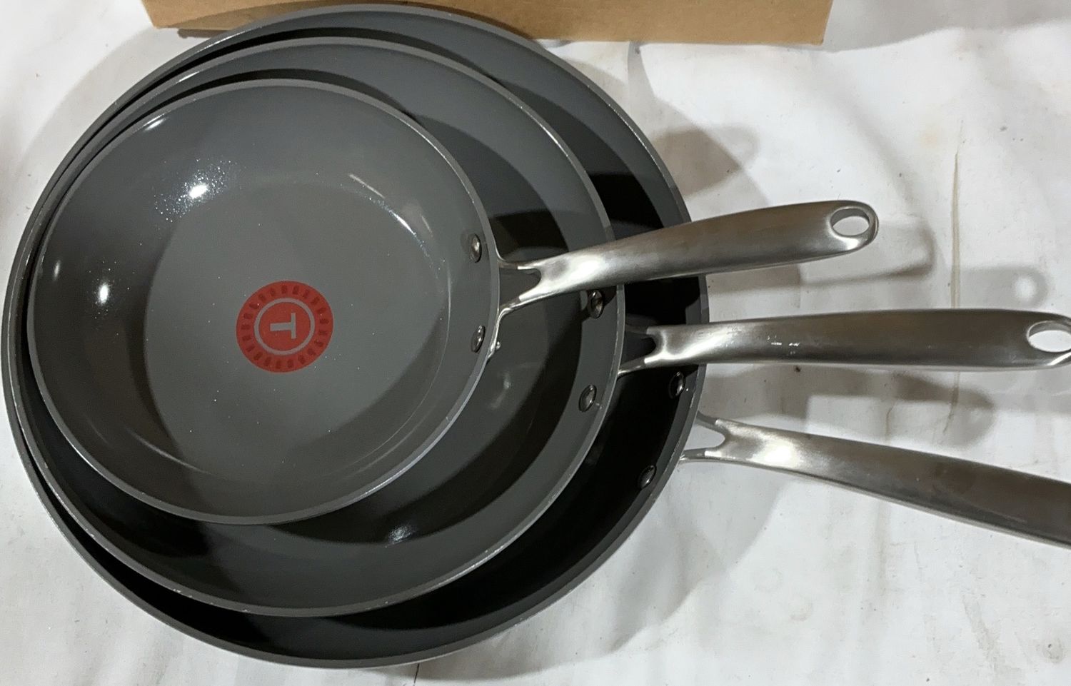 T-FAL 3PC FRY PAN SET - 6494173 - 6494173 - 80-