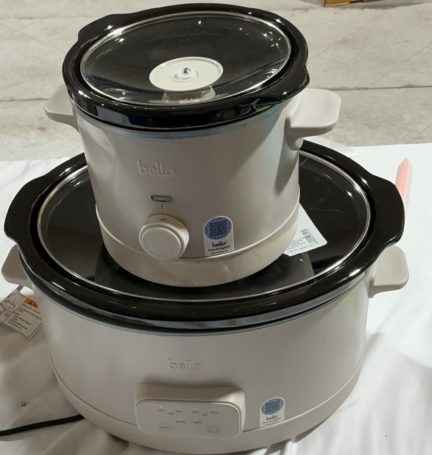 BELLA SLOW COOKER SET - 6494173 - 6494173 - 45 open box