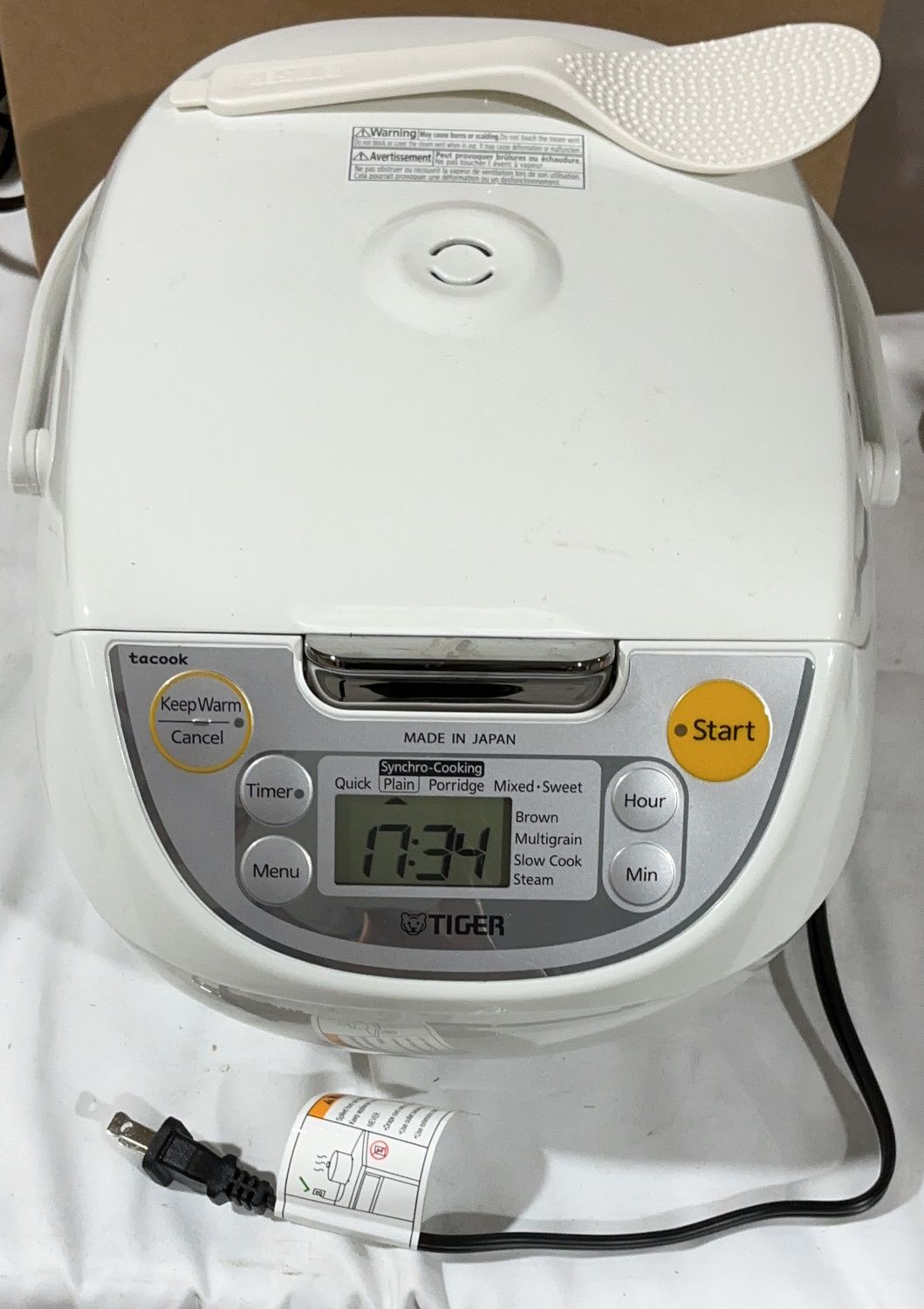 TIGER NO PFAS RICE COOKER - 6494173 - 6494173 - 61-open box