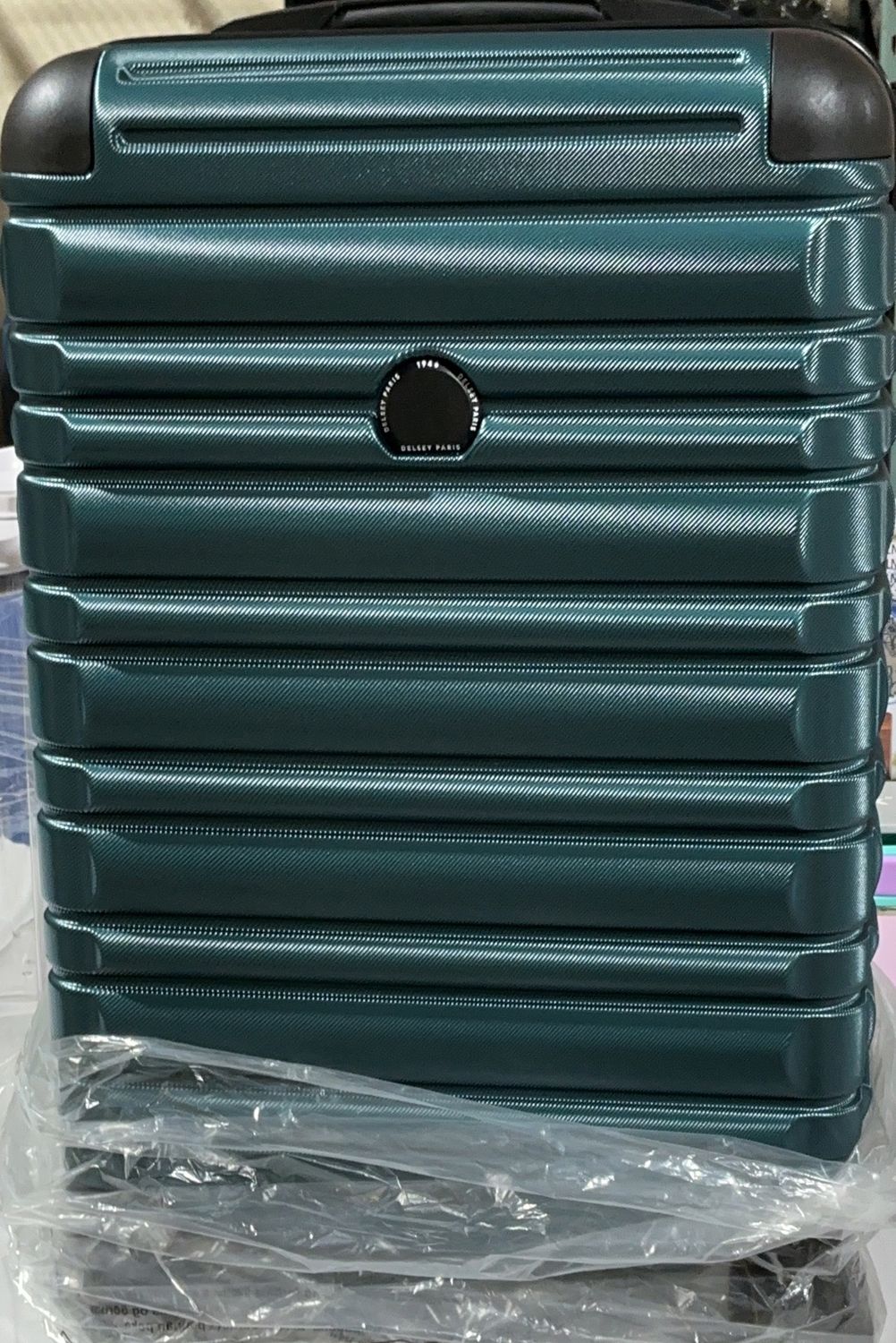 DELSEY Paris Hardside Spinner Luggage – Teal Green Travel Suitcase-Like New