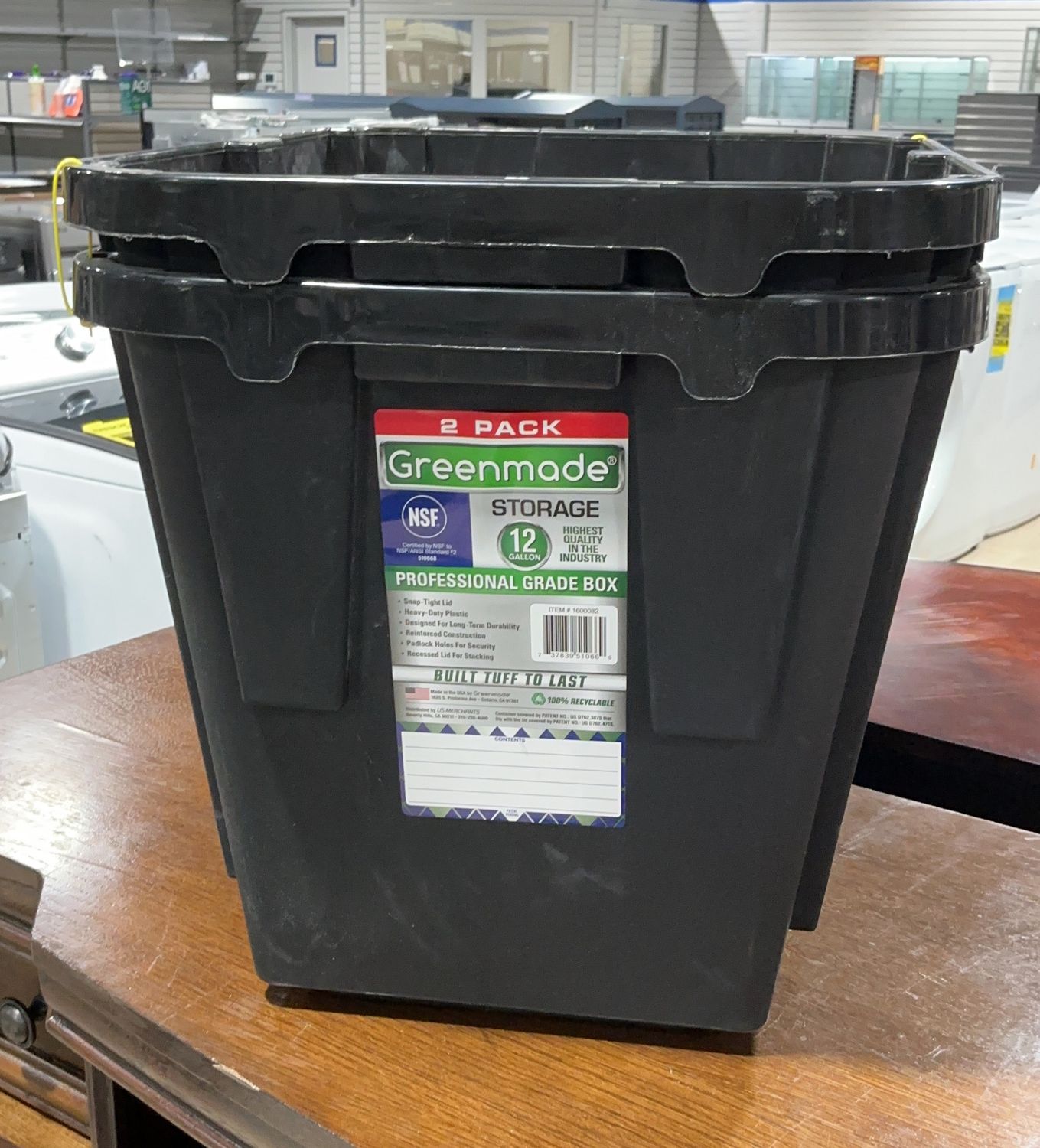 GREENMADE 2PK 12G TOTES – Quality Home Furniture &amp; Décor – Durable Construction – Modern Styling – TOL-6550268