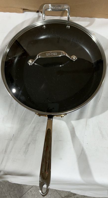 All-Clad Covered Sauté Pan – Stainless Steel – Large Capacity-Used