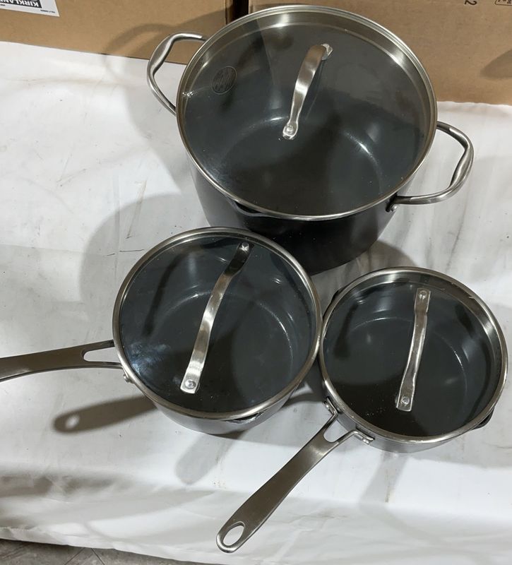 Tramontina Induction-Ready Nonstick Cookware Set – Multiple Pieces – Black-Used