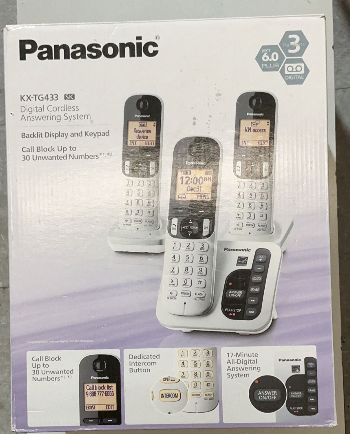 Panasonic Western Group - Panasonic Kx-Tg433Sk 3Hs - Home Audio - 6553720-Open box