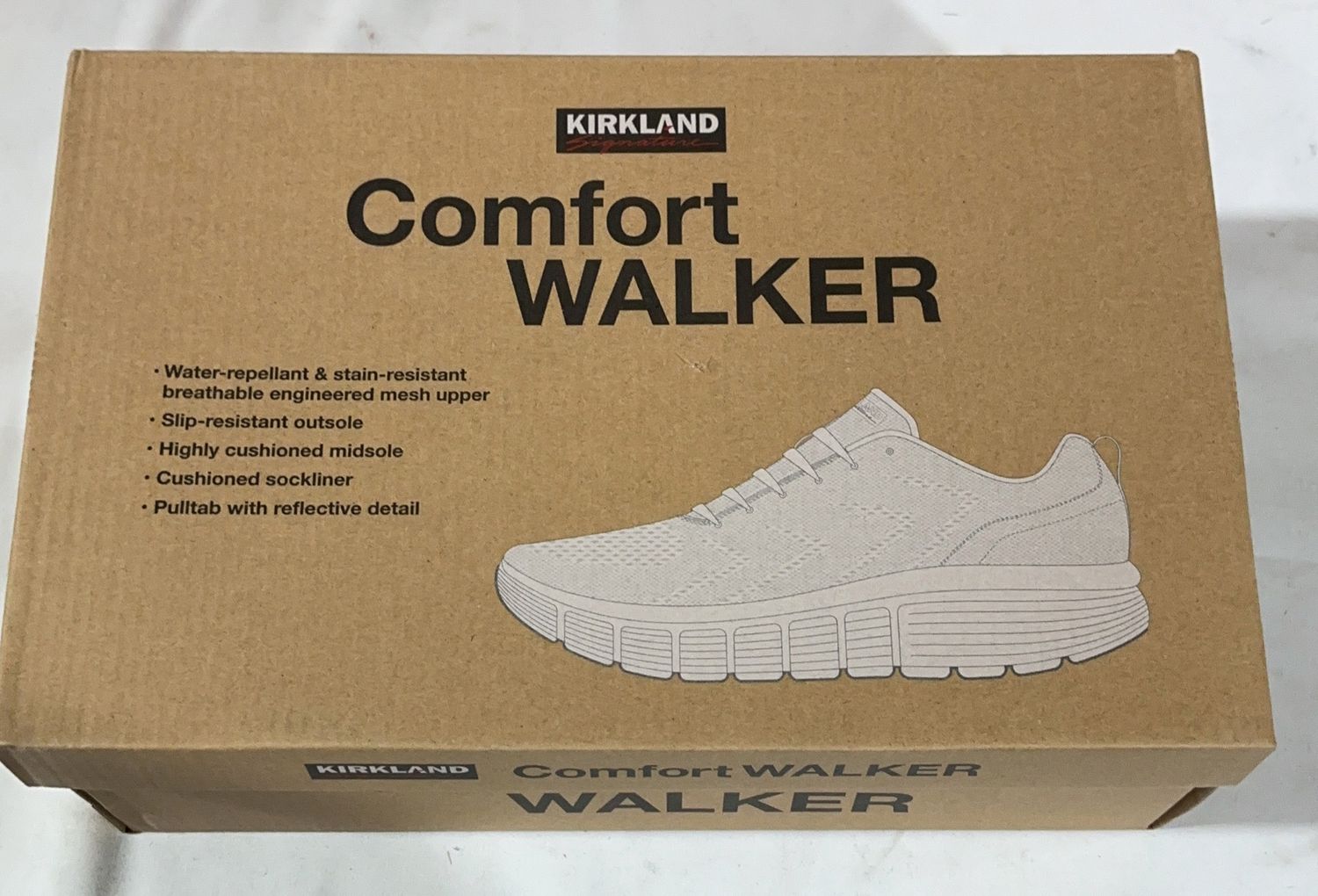 Men’s Lightweight Knit Sneakers – White – Size 9.5-Like New