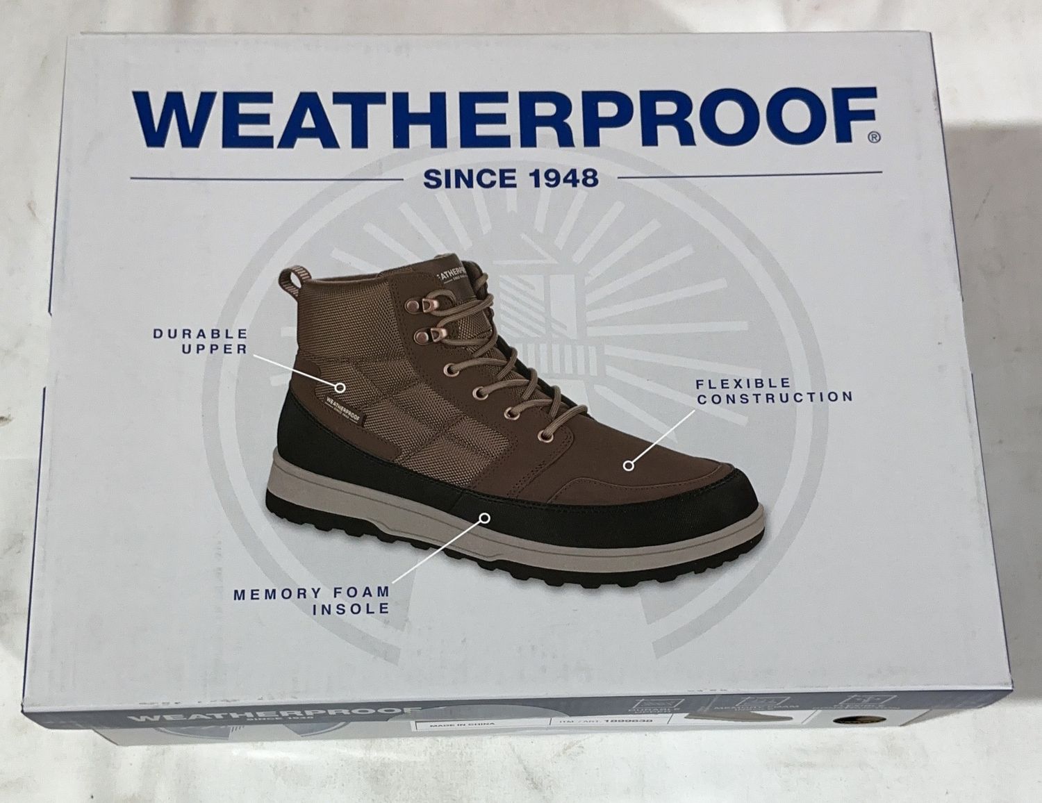 Weatherproof Jenkins Men’s Waterproof Boots – Brown – Size 13-Like New