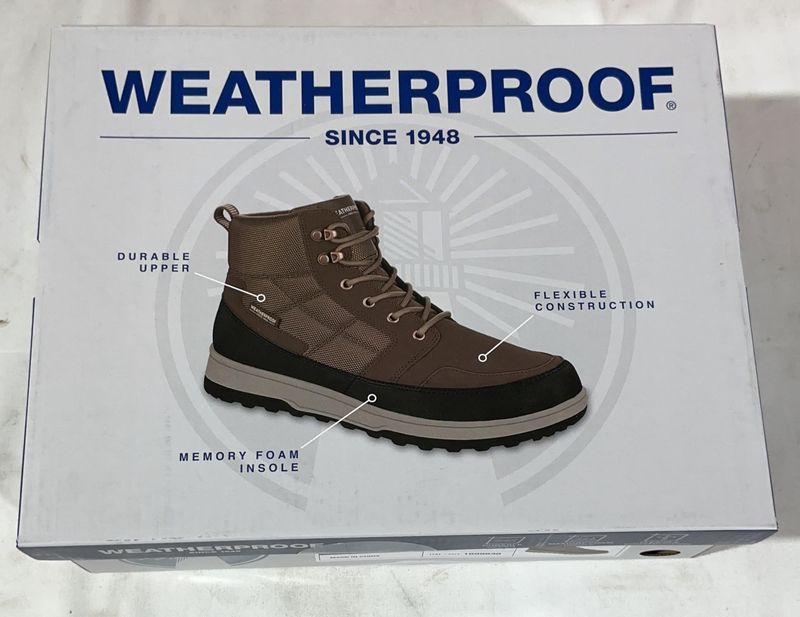 Weatherproof Jenkins Men’s Waterproof Boots – Brown – Size 13-Like New
