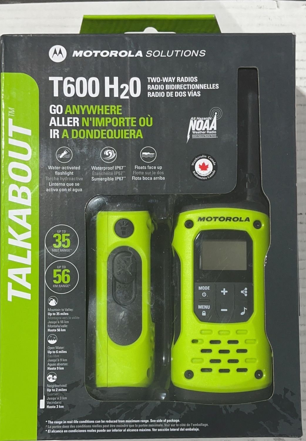 MOTOROLA T600 TWO-WAY  Costco Item 1793201-OPEN BOX