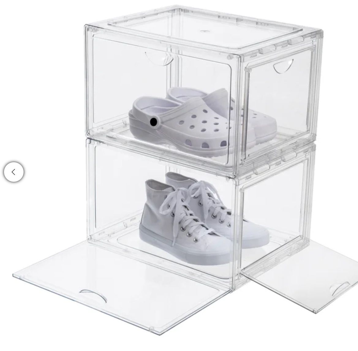 STACKABLE SHOE BOXES 4PK  Costco Item 2322025 OPEN BOX