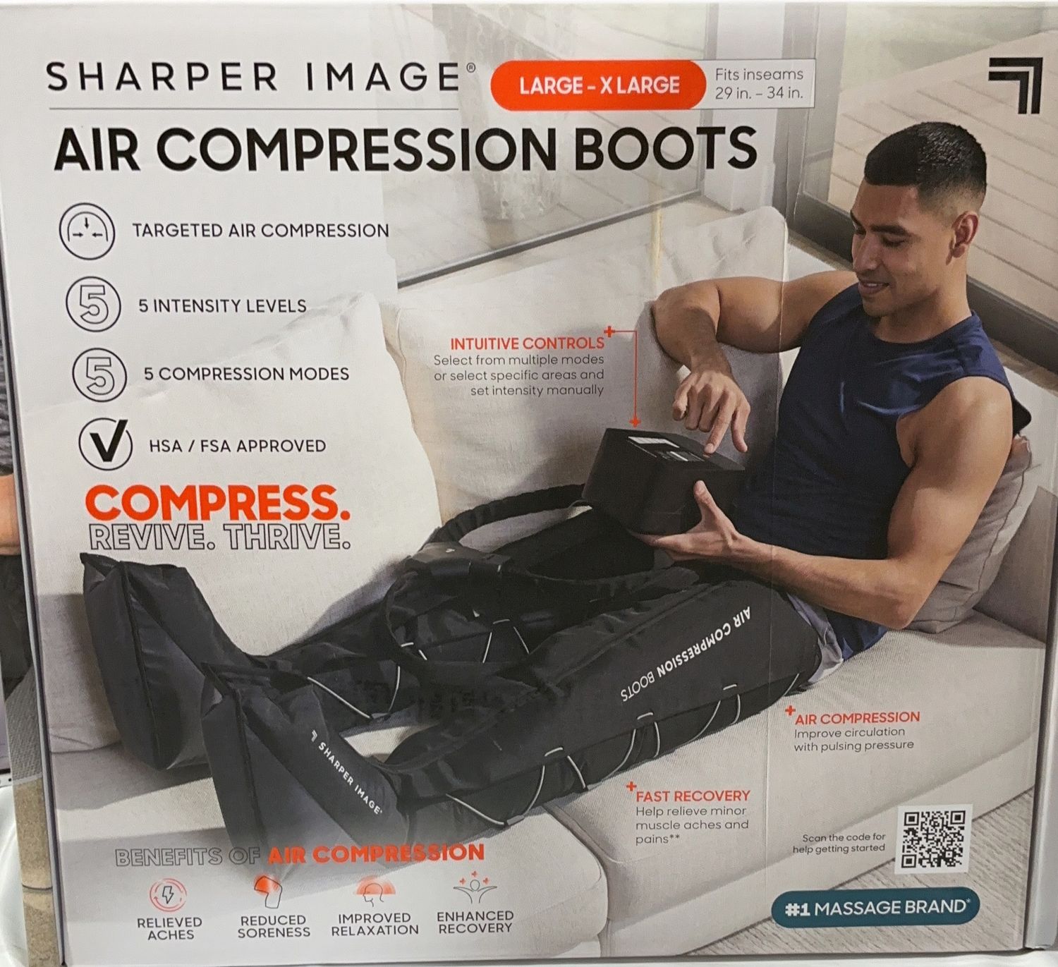 SHARPER IMAGE AIR BOOTS  Costco Item 1816330-LIKE NEW